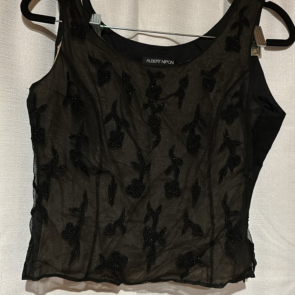 Embellished Albert Nipon top